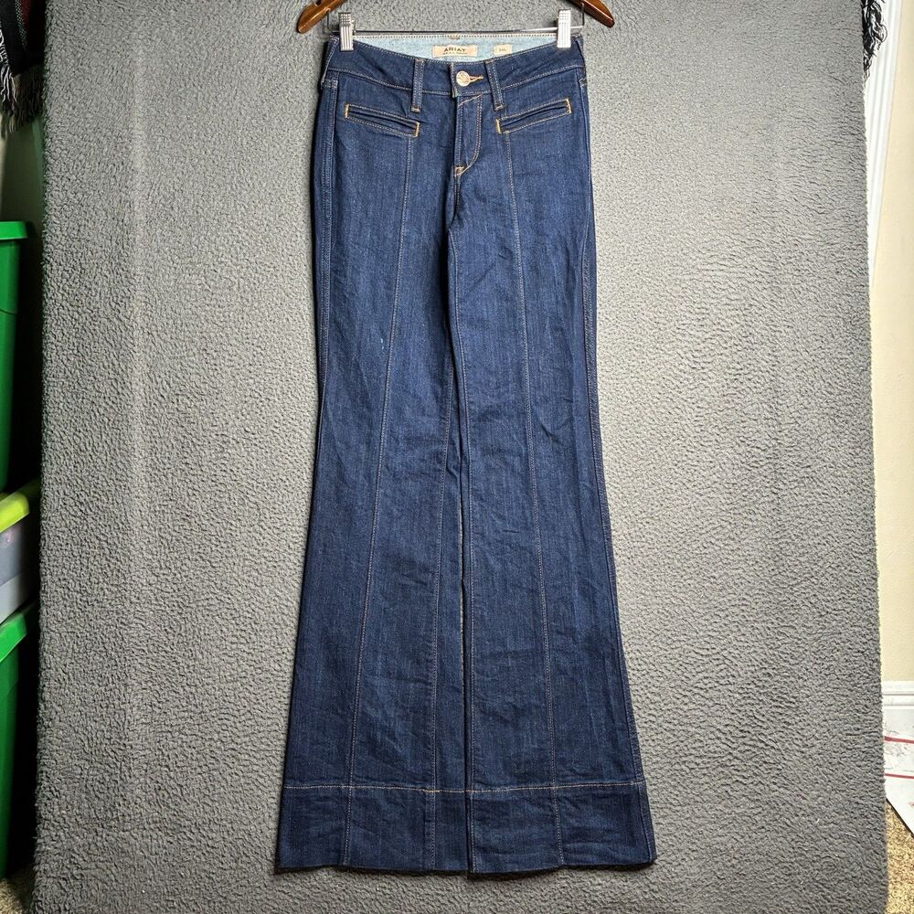 Ariat Real Jeans Womens 26L Blue Lennon Slim Perfect Rise Trouser Western Denim